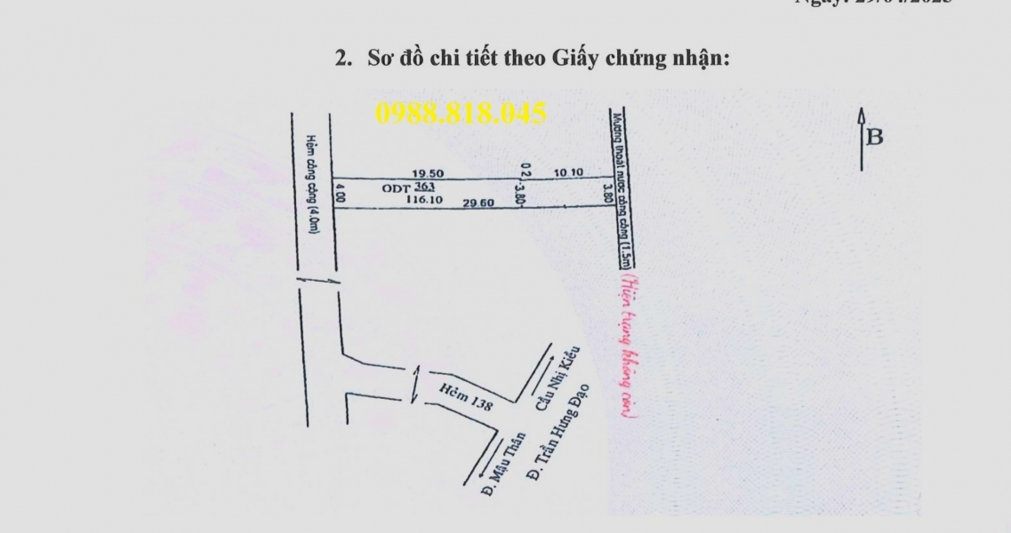 Bán nhà hẻm 138 Trần Hưng Đạo phường An Nghiệp Ninh Kiều Cần Thơ 4 tầng miễn TG